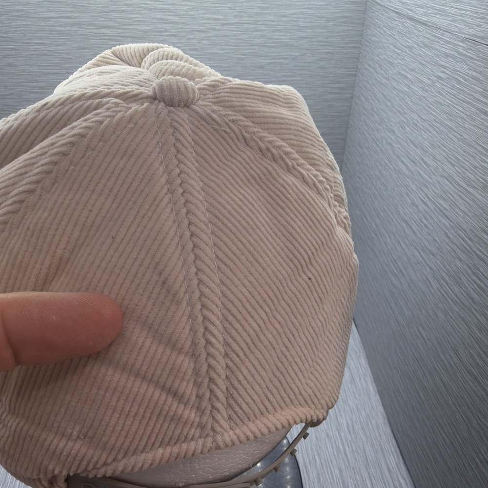 Olympics Corduroy Snapback Hat 1988 Calgary Winter Games Vintage Cream Cap XV - Picture 5 of 8